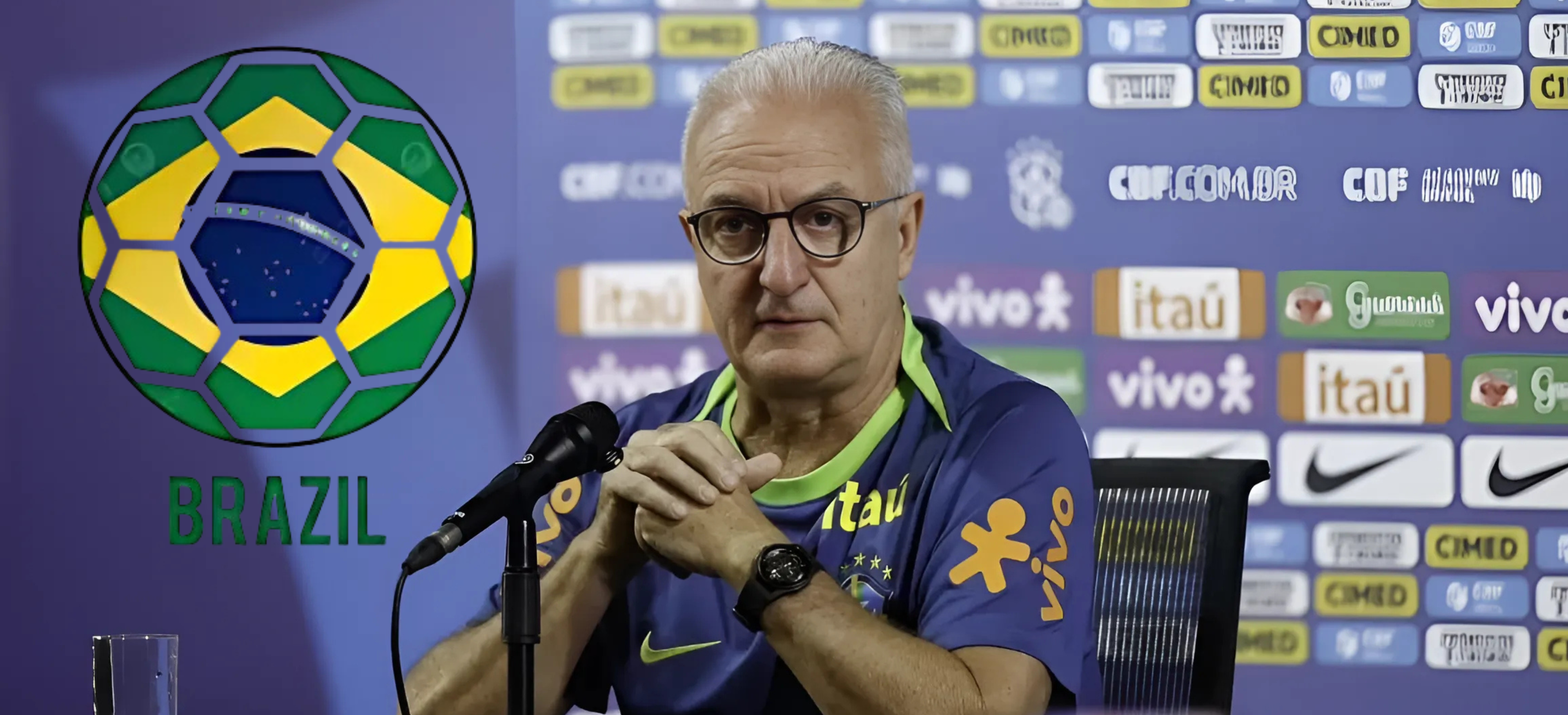 Pelatih Timnas Brasil memberikan pernyataan dalam konferensi pers setelah kekalahan dari Argentina.