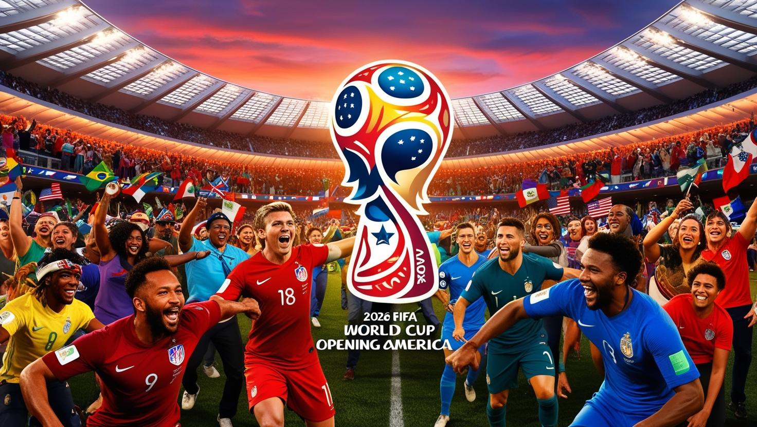 Gambar stadion Piala Dunia 2026 di Amerika Serikat dengan penonton memadati tribun.