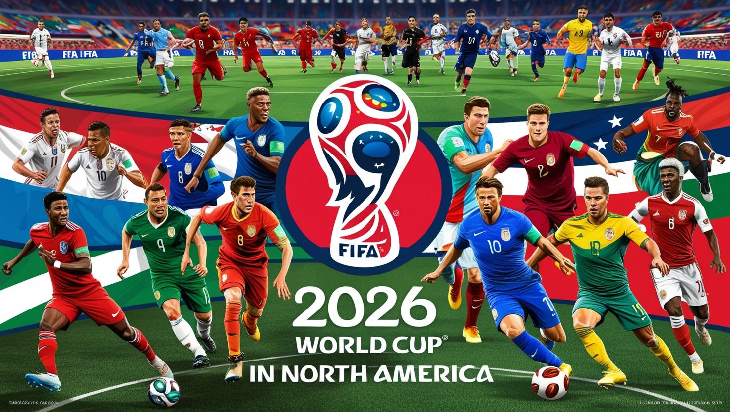 Peta tiga negara tuan rumah Piala Dunia 2026: Amerika Serikat, Kanada, dan Meksiko.