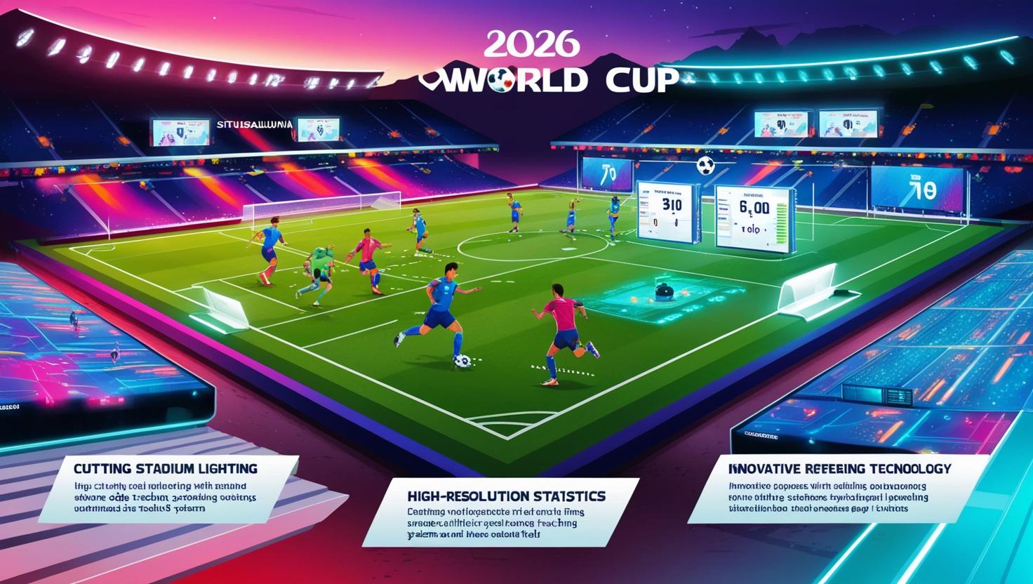 Stadion berteknologi 5G di Piala Dunia 2026 dengan jaringan ultra-cepat.