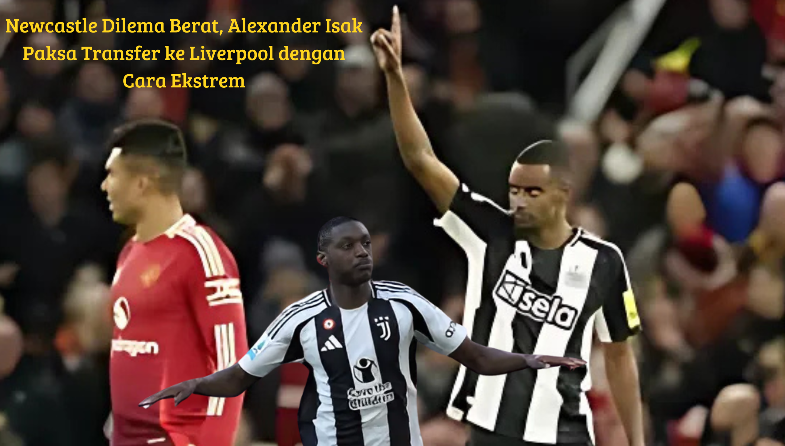 Pemain Newcastle United merayakan gol di tengah isu transfer Alexander Isak ke Liverpool pada musim panas 2025.
