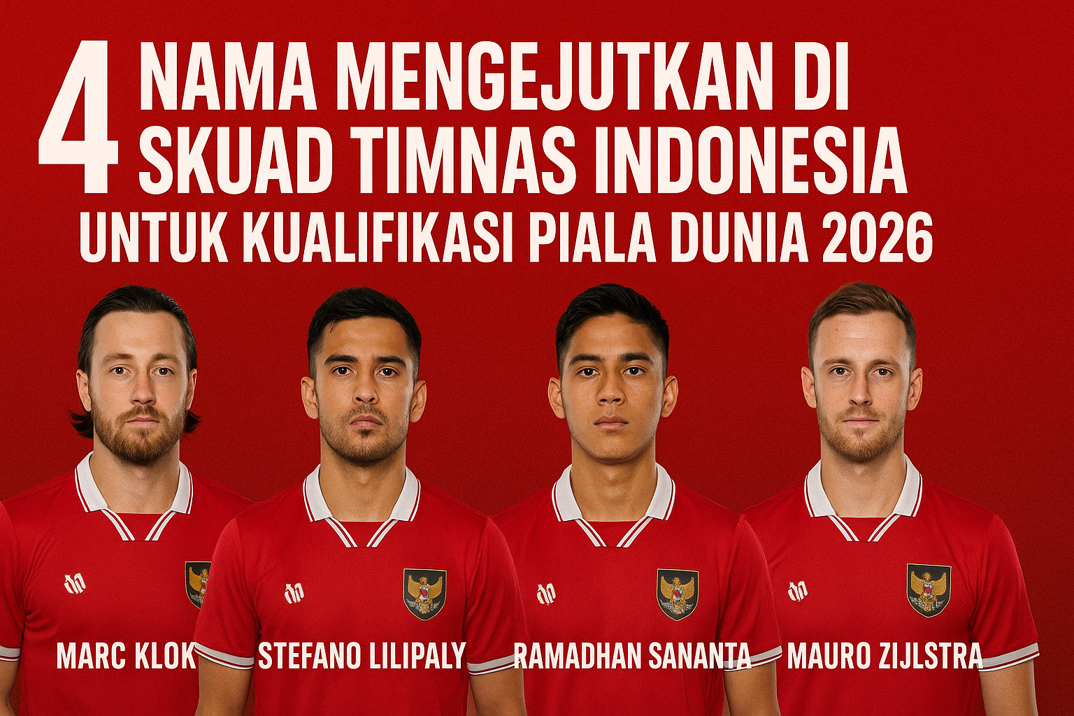 Daftar 4 Nama Tak Terduga di Timnas Indonesia pada Kualifikasi Piala Dunia 2026