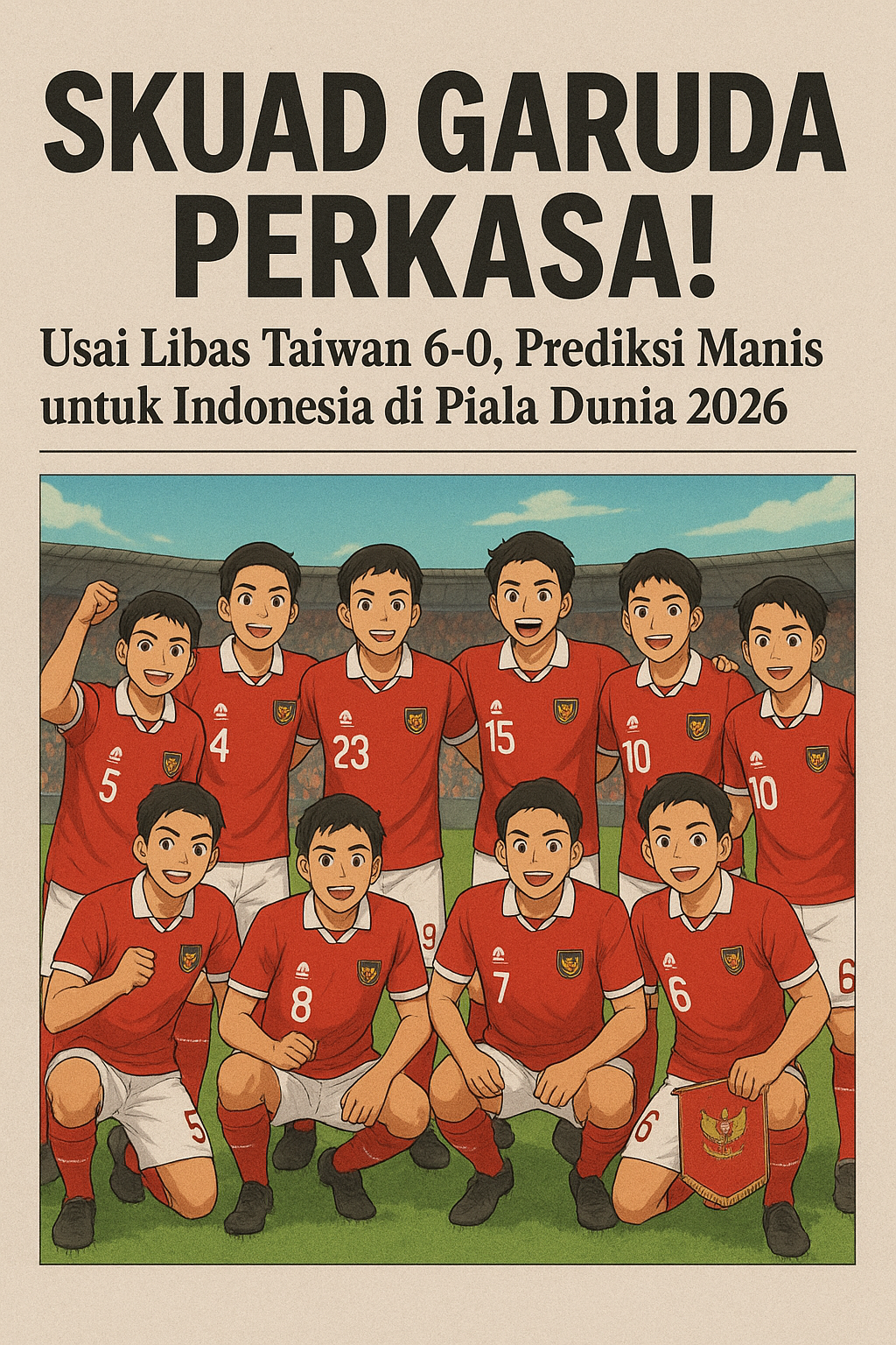 Skuad Garuda Perkasa! Usai Libas Taiwan 6-0