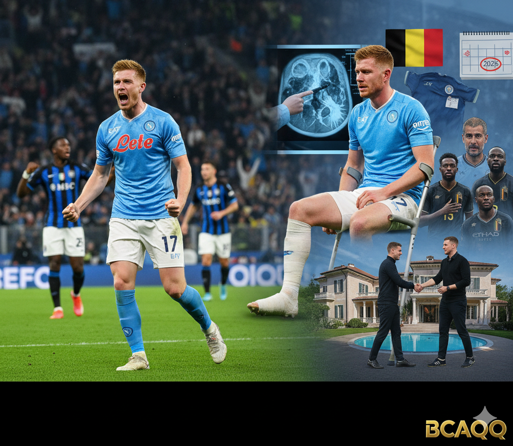 Kevin De Bruyne alami cedera serius saat membela Napoli