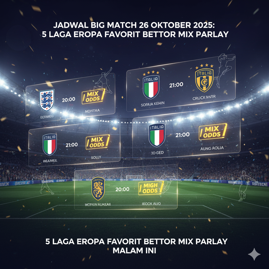 Jadwal Big Match 26 Oktober 2025