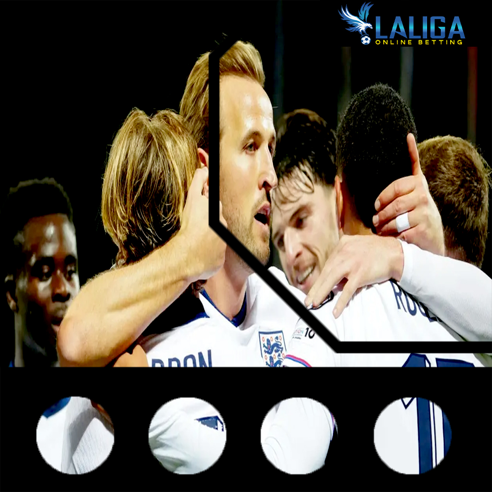 Pemain Timnas Inggris merayakan kemenangan atas Latvia dalam lanjutan Kualifikasi Piala Dunia 2026 zona Eropa yang berlangsung di Daugava Stadium, Riga, Latvia, Rabu (15/10/2025) dini hari WIB. Inggris menang 5-0 di markas Latvia dan menjadi tim pertama yang lolos ke putaran final Piala Dunia 2026 dari Benua Biru. (Gints Ivuskans / AFP)