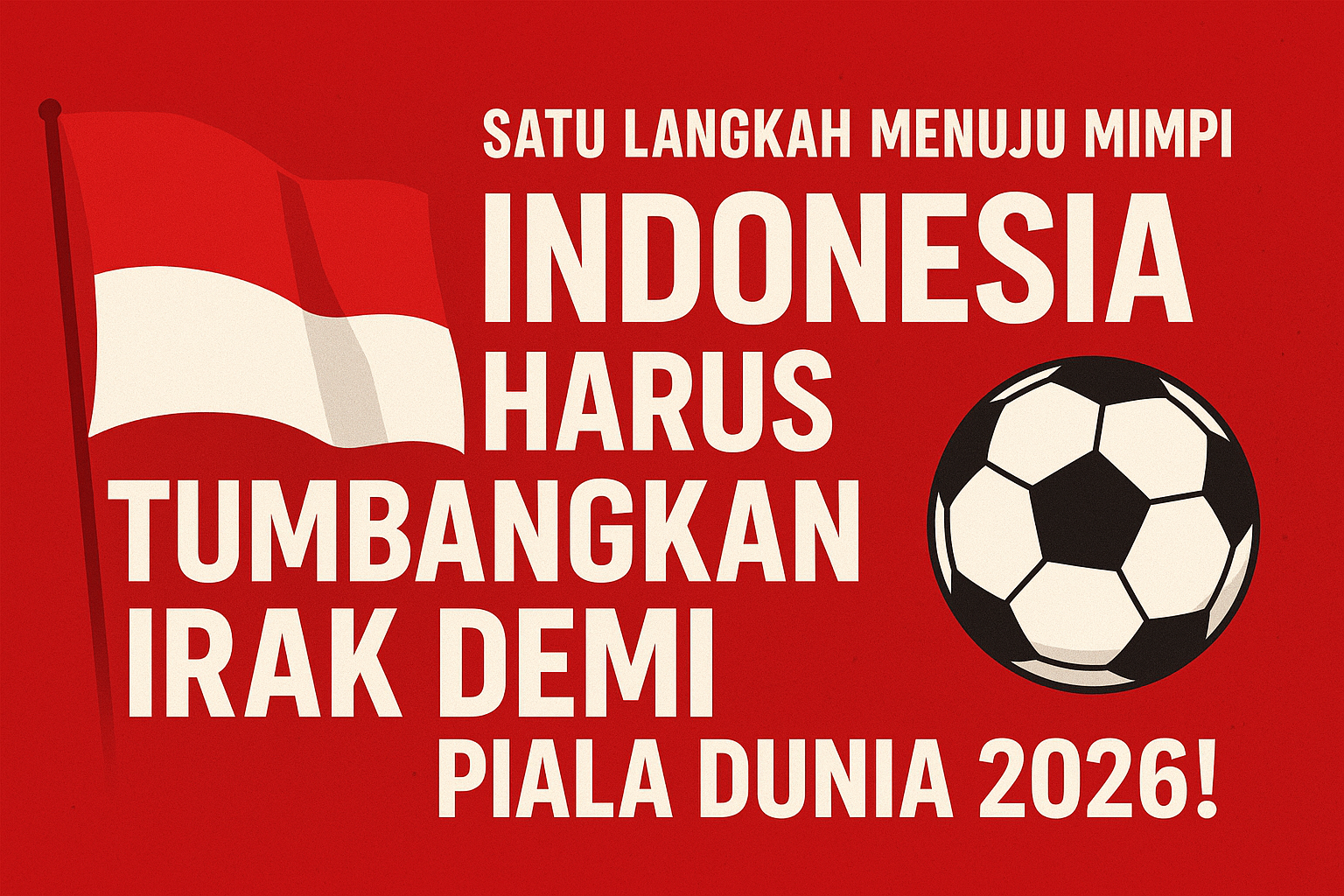 Satu Langkah Menuju Mimpi: Indonesia Harus Tumbangkan Irak demi Piala Dunia 2026!