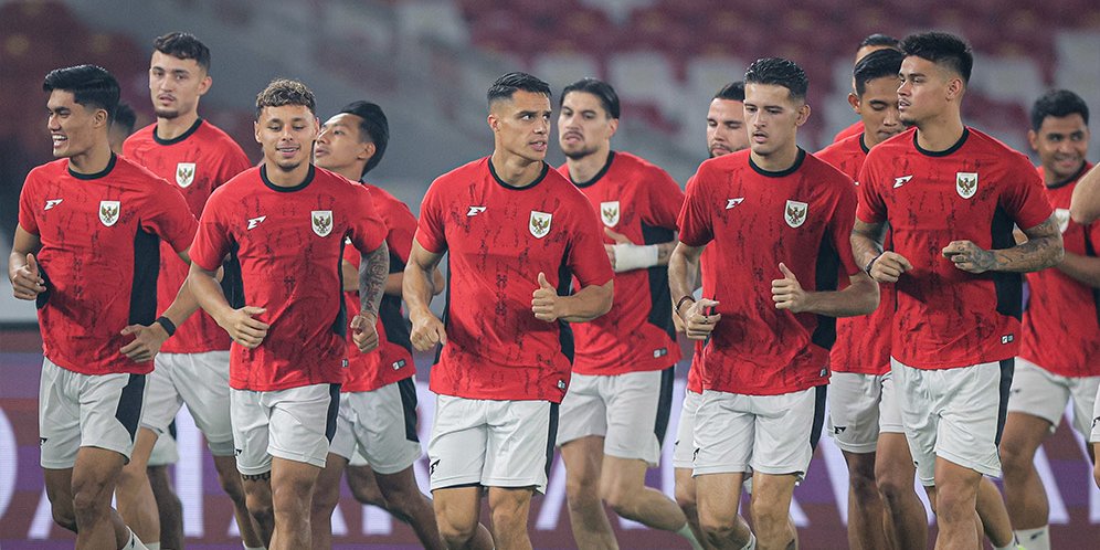 Pemain Timnas Indonesia U23 bersiap menghadapi Arab Saudi di Kualifikasi Piala Dunia 2026 Zona Asia