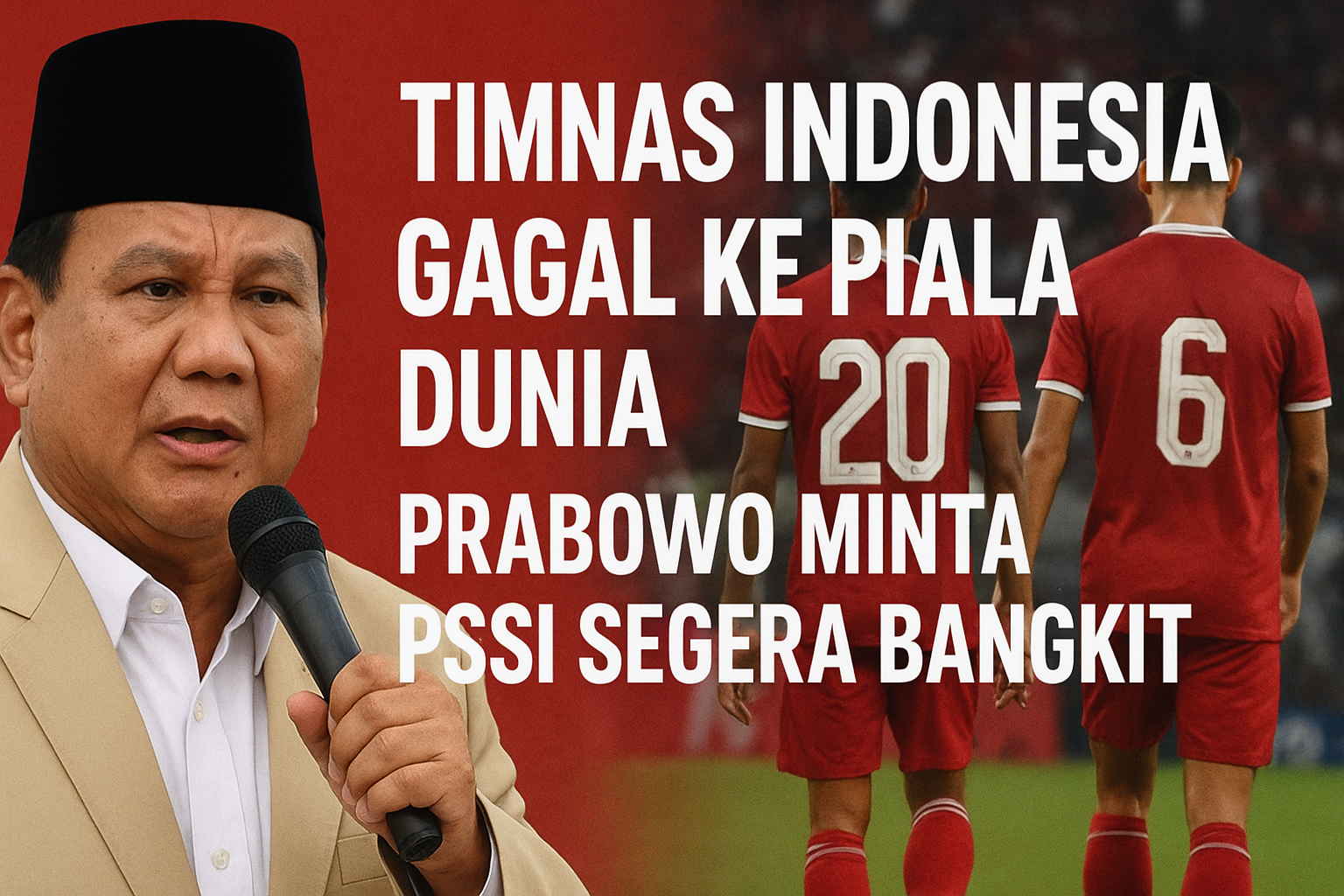 Timnas Indonesia gagal ke Piala Dunia