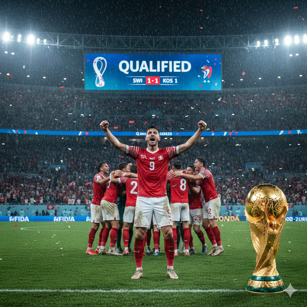 Momen Kunci Kualifikasi Eropa (Swiss vs. Kosovo)