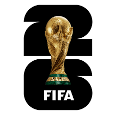 Logo resmi Piala Dunia FIFA 2026 yang menampilkan trofi emas dan angka 26 berwarna hitam